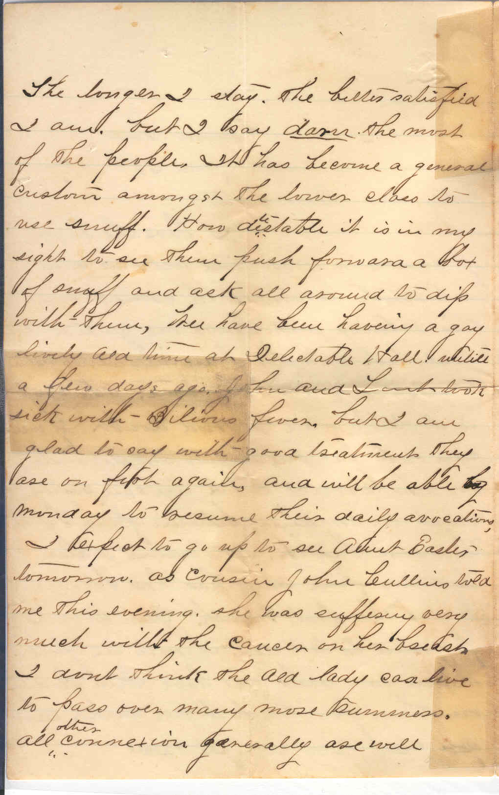 Part 2: Manse Jolly letter to his sister from Cameron, TX