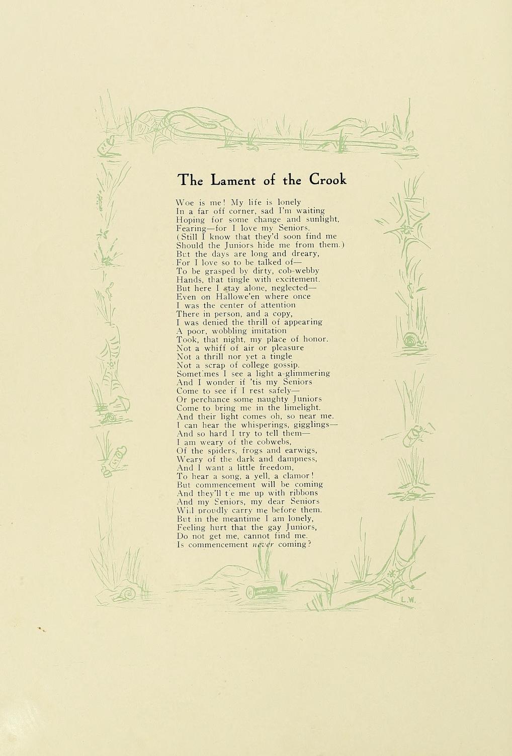 1923 Lament of the Crook