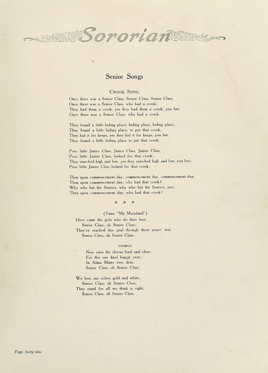 1920 Crook Song