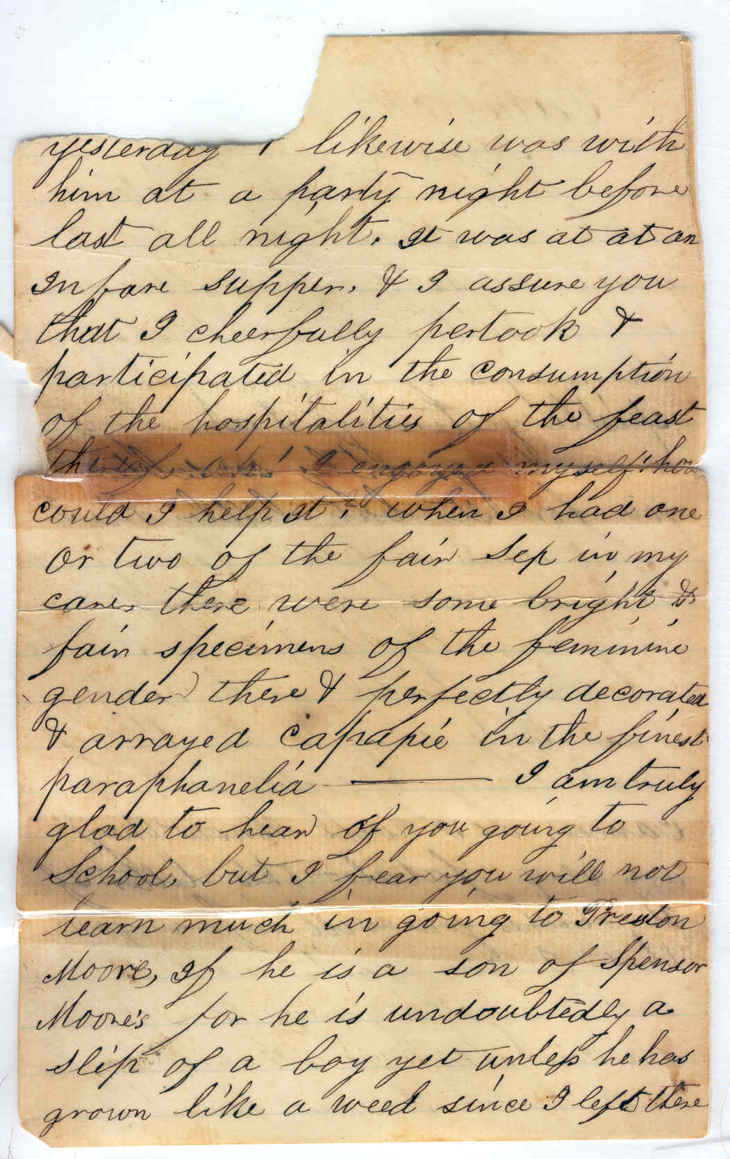 Part 2: Manse Jolly second letter to his sister from Cameron, TX
