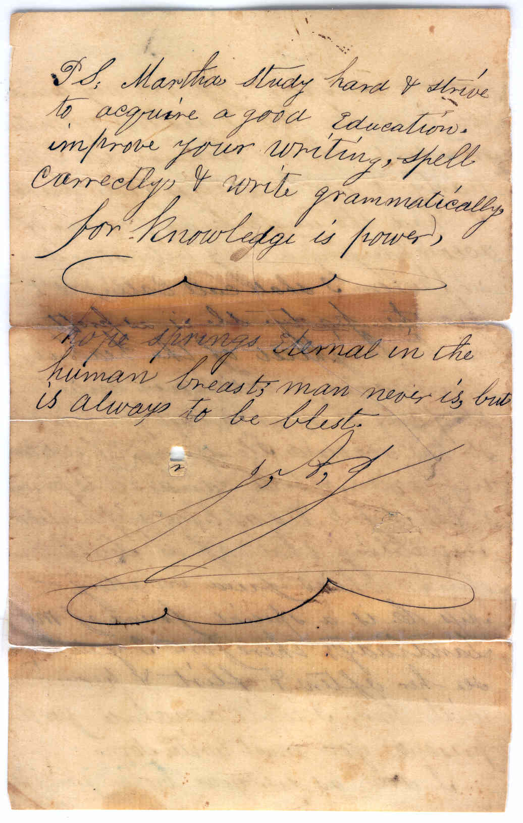 Part 4: Manse Jolly second letter to his sister from Cameron, TX