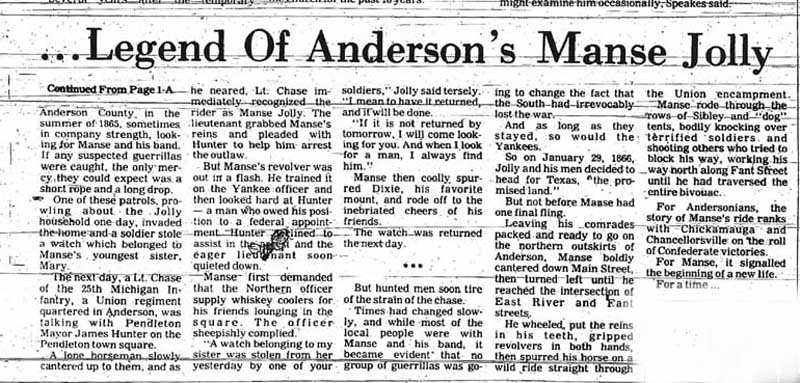Legend of Anderson's Manse Jolly