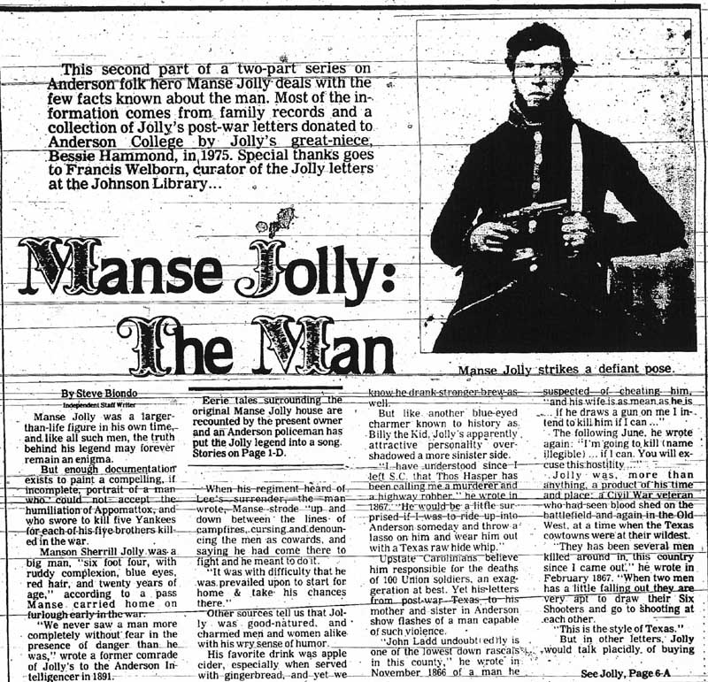 Manse Jolly Anderson Independent-Mail
