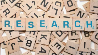 Image showing scrabble pieces spelling out "research" 